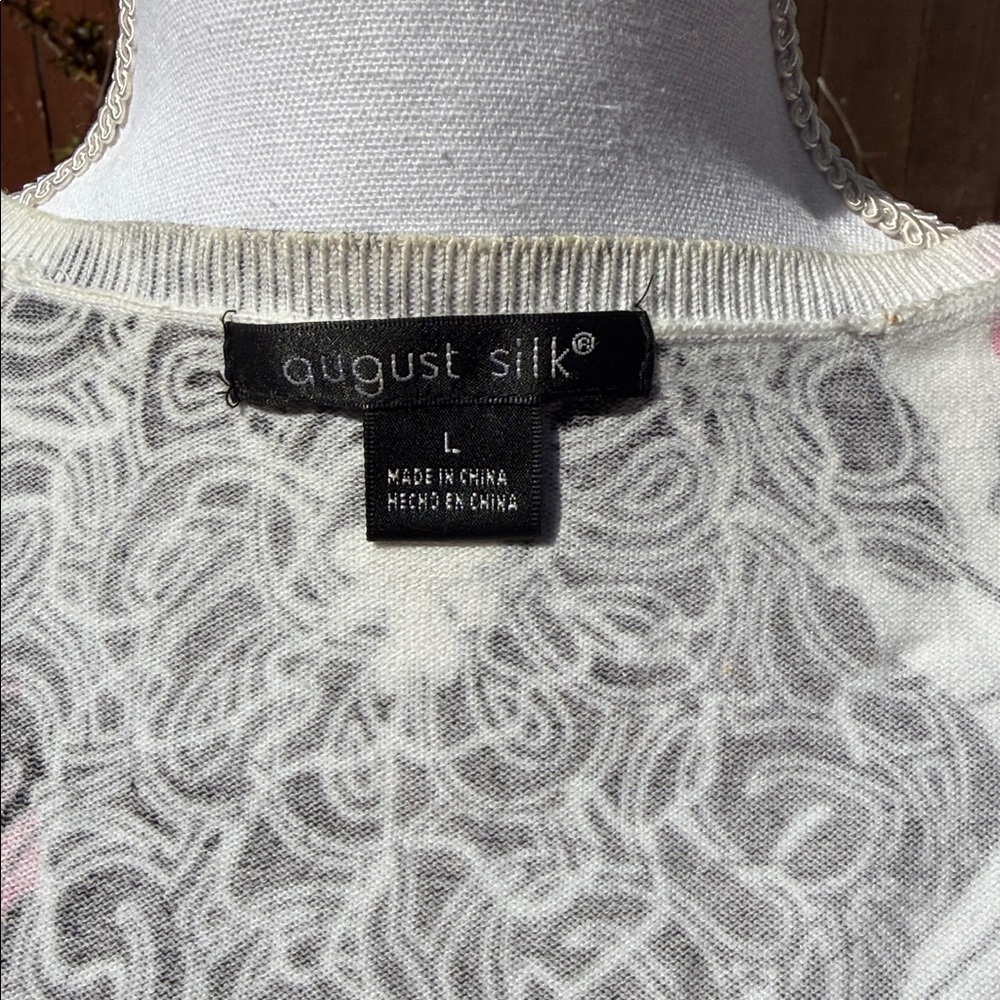 August Silk Floral Pattern Sweater - Picture 5 of 7